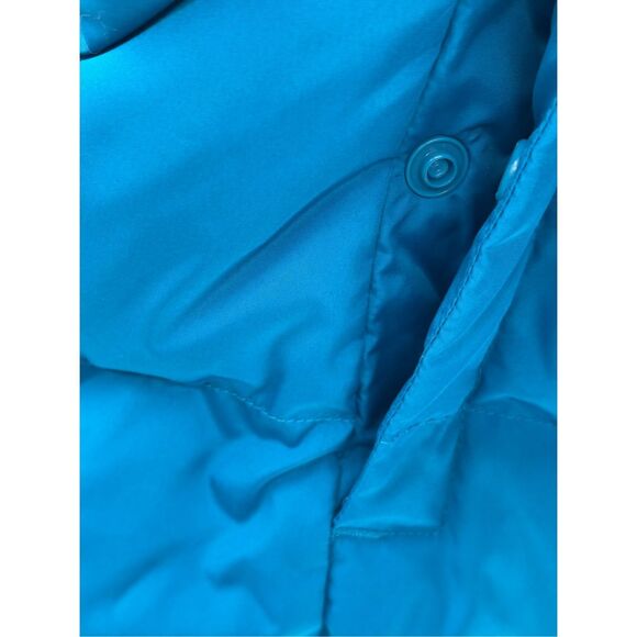 Land's‎ End Puffer Vest Down Women Size Blue Large Winter Warm - Picture 10 of 12